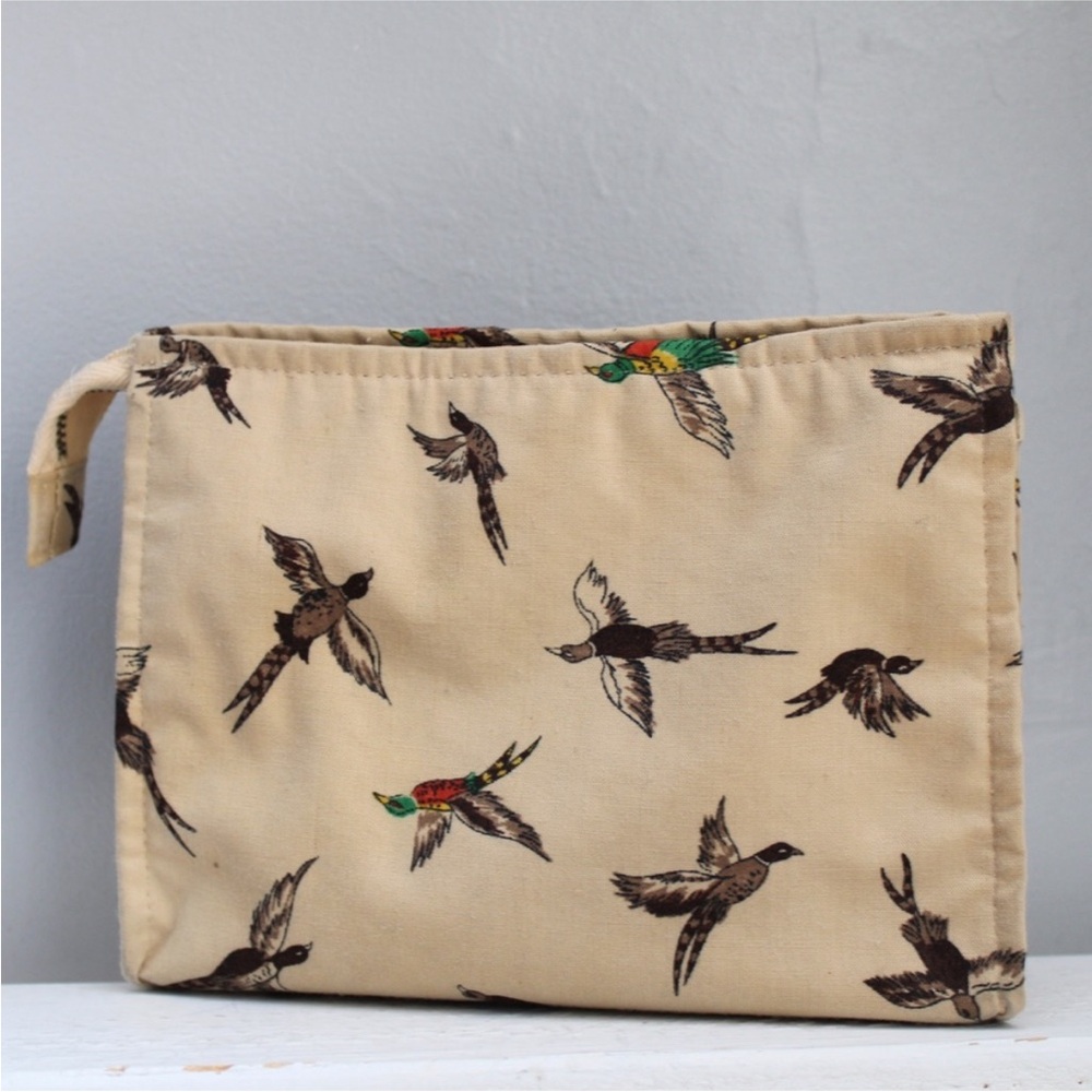 ISO ✨ Saks Fifth Avenue Pheasant Cosmetic Pouch